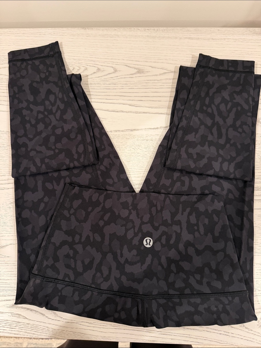 lululemon athletica Black Charcoal Leopard High-Rise Leggings